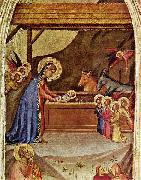 Bernardo Daddi Geburt Christi oil on canvas